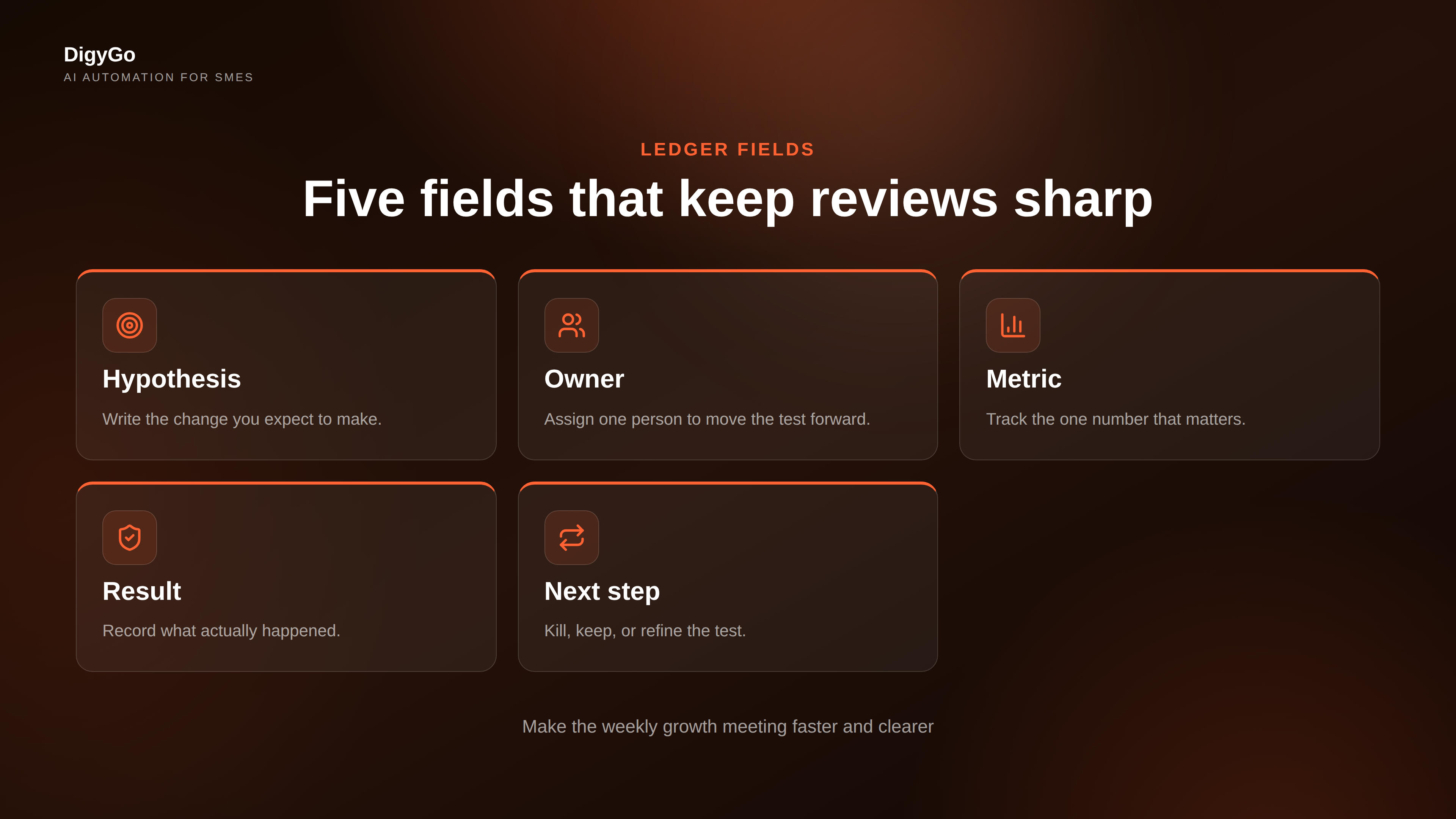 Five ledger fields that make weekly growth reviews easier for SME teams