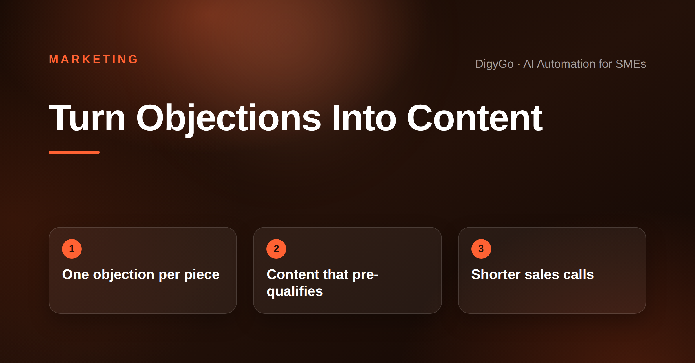 Turn Objections Into Content